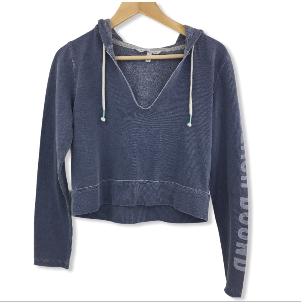 Victoria’s Secret Blue Beach Bound Crop Hoodie